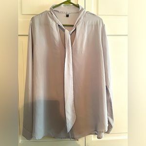 Yidarton necktie blouse, grey
